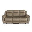Lexicon Centeroak Modern Contemporary Microfiber Reclining Sofa in Sandy Brown
