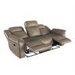 Lexicon Centeroak Modern Contemporary Microfiber Reclining Sofa in Sandy Brown