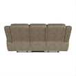 Lexicon Centeroak Modern Contemporary Microfiber Reclining Sofa in Sandy Brown