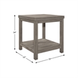 Lexicon Bainbridge 3-piece Transitional Wood Occasional Tables in Weathered Gray