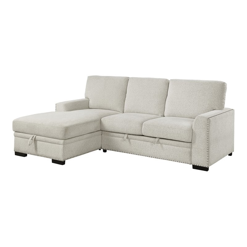 Lexicon Morelia 2-piece Contemporary Fabric Sectional with Left Chaise in Beige