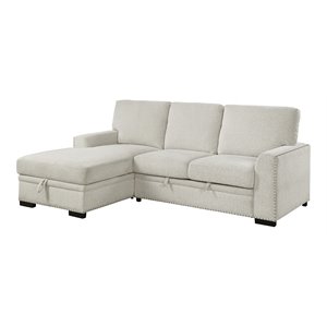 Lexicon Morelia 2-piece Contemporary Fabric Sectional with Left Chaise in Beige