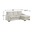 Lexicon Morelia 2-piece Contemporary Fabric Sectional with Right Chaise in Beige