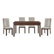 Lexicon Binghampton 5-piece Wood Dining Set with 1 Table/4 Side Chairs in Cherry