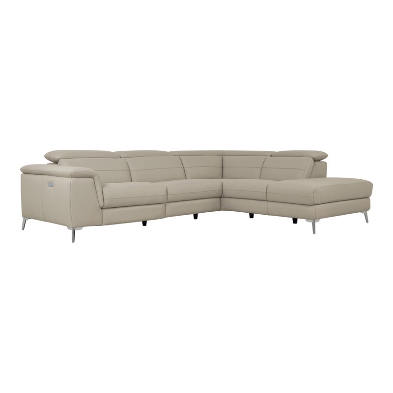 Lexicon Cinque 2 Piece Leather, Leather Reclining Sectional Sofa
