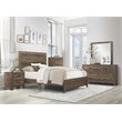 Lexicon Wood 2 Drawer Nightstand in Rustic Brown