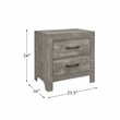Lexicon Wood 2 Drawer Nightstand in Gray