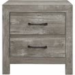 Lexicon Wood 2 Drawer Nightstand in Gray