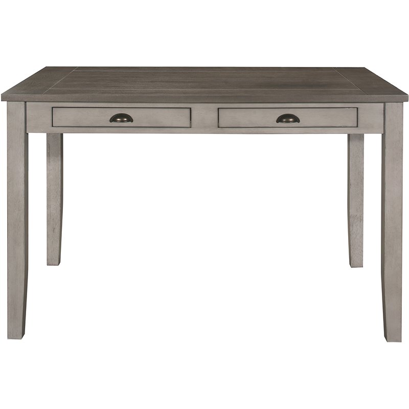 Lexicon Cottage Counter Height Dining Room Table in Brown and Light Gray