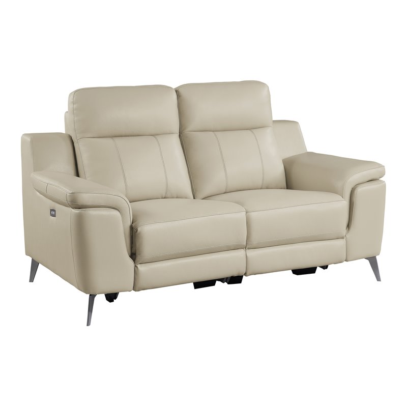 Modern leather on sale loveseat recliner