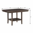 Lexicon Balin Counter Height Wood Dining Table with Lazy Susan in Brown