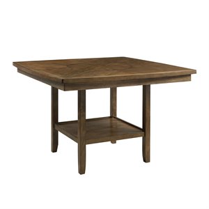 lexicon balin counter height wood dining table with lazy susan in oak