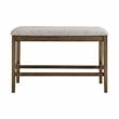 Lexicon Balin Counter Height Wood Bench in Oak