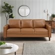 Lexicon Malcolm Faux Leather 3 Seater Sofa in Brown