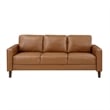 Lexicon Malcolm Faux Leather 3 Seater Sofa in Brown