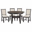 Lexicon Transitional Engineered Wood Dining Room Table in Brown/Black