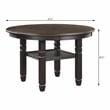 Lexicon Transitional Engineered Wood Dining Room Table in Brown/Black