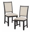 Lexicon 19.5&quot Fabric Dining Room Side Chair in Beige/Black (Set of 2)