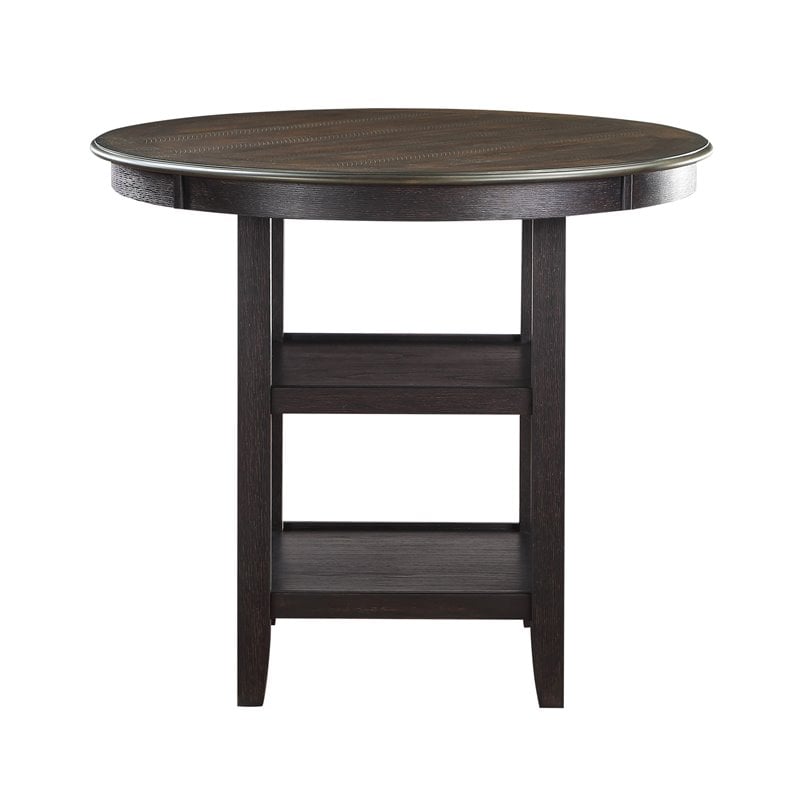 Lexicon Transitional Wood Counter Height Dining Room Table in Brown/Black