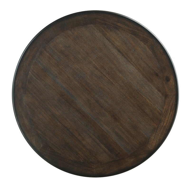 Lexicon Transitional Wood Counter Height Dining Room Table in Brown/Black
