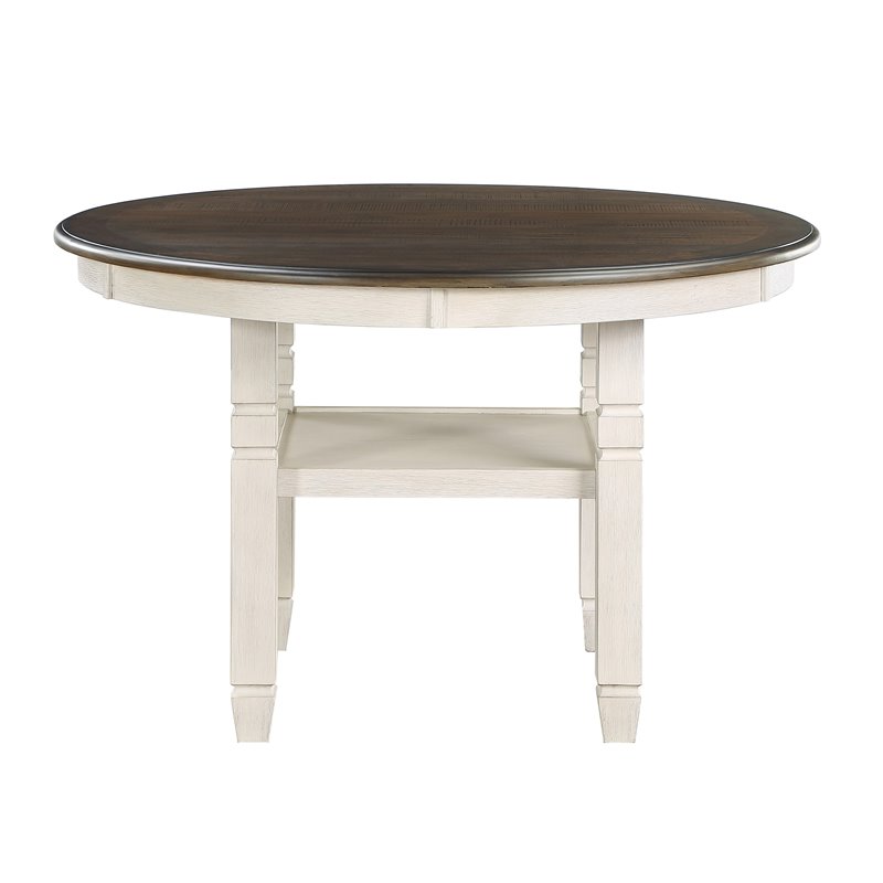Lexicon Transitional Wood Dining Room Table in Brown/Antique White