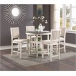 Lexicon Transitional Wood Counter Height Dining Room Table in Brown/White