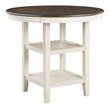 Lexicon Transitional Wood Counter Height Dining Room Table in Brown/White