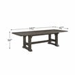 Lexicon Transitional Engineered Wood Dining Room Table in Driftwood Brown