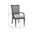 Lexicon 7-Piece Wood Dining Set with Arm and Side Chairs in Driftwood Brown/Gray