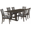 Lexicon 7-Piece Wood Dining Set with Arm and Side Chairs in Driftwood Brown/Gray