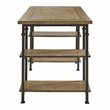 Lexicon Factory Farmhouse Wood and Metal Writing Desk in Brown/Black