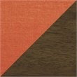Lexicon Helena Solid Wood and Fabric Accent Chair in Walnut & Orange