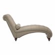 Lexicon Bonne Traditional Wood and Fabric Chaise with 1 Bolster Pillow in Brown