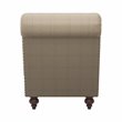 Lexicon Bonne Traditional Wood and Fabric Chaise with 1 Bolster Pillow in Brown