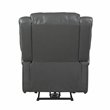 Lexicon Foxcroft Modern Wood & Faux Leather Power Reclining Chair in Gray