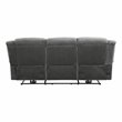 Lexicon Brennen Wood & Microfiber Power Double Reclining Sofa in Charcoal