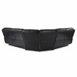Lexicon Bastrop 3-Piece Traditional Wood & Faux Leather Sectional Set in Black