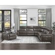 Lexicon Maroni Leather Power Reclining Chair with Power Headrest in Dark Brown