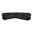 Lexicon Falun 6-Piece Wood & Faux Leather Sectional Set in Dark Brown