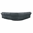 Lexicon Falun 6-Piece Modern Wood & Faux Leather Sectional Set in Gray