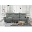 Lexicon Tesoro 3-Piece Modern Wood & Fabric Sofa in Dark Gray