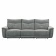 Lexicon Tesoro 3-Piece Modern Wood & Fabric Sofa in Dark Gray