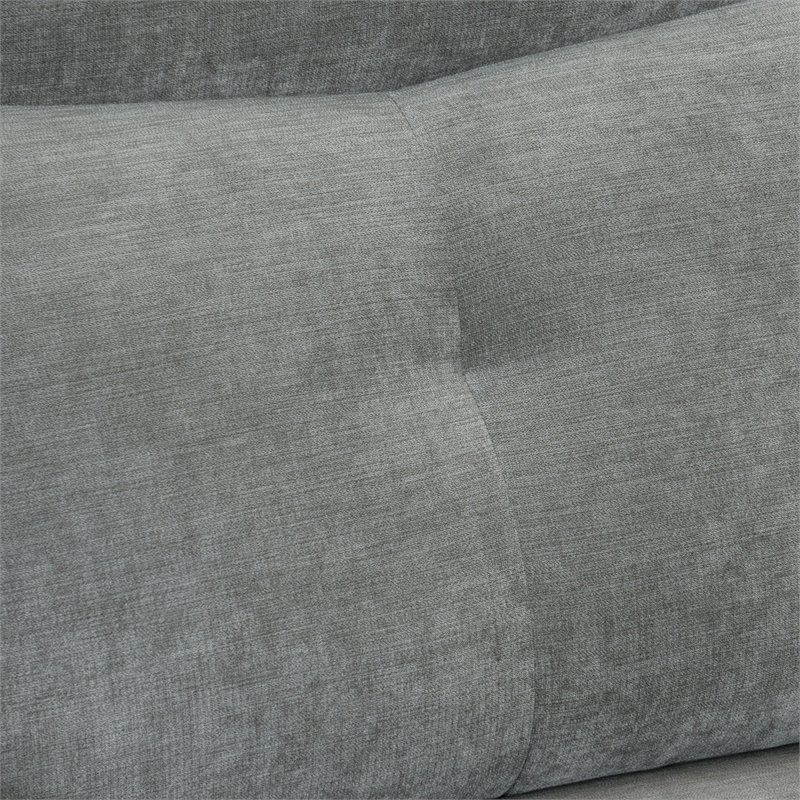 Lexicon Tesoro 6-Piece 1 Recliner Wood & Fabric Sectional Set in Dark Gray