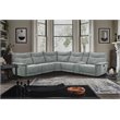Lexicon Tesoro 6-Piece 3 Recliner Wood & Fabric Sectional Set in Dark Gray