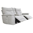 Lexicon Tesoro 3-Piece Wood & Fabric Sectional Set with Cupholders in Mist Gray