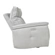 Lexicon Tesoro 3-Piece Wood & Fabric Sectional Set with Cupholders in Mist Gray