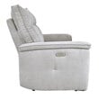 Lexicon Tesoro 3-Piece Wood & Fabric Sectional Set with Cupholders in Mist Gray
