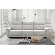 Lexicon Tesoro 3-Piece Modern Wood & Fabric Sofa in Mist Gray