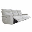 Lexicon Tesoro 3-Piece Modern Wood & Fabric Sofa in Mist Gray