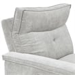 Lexicon Tesoro 6-Piece 2 Recliner Wood & Fabric Sectional Set in Mist Gray